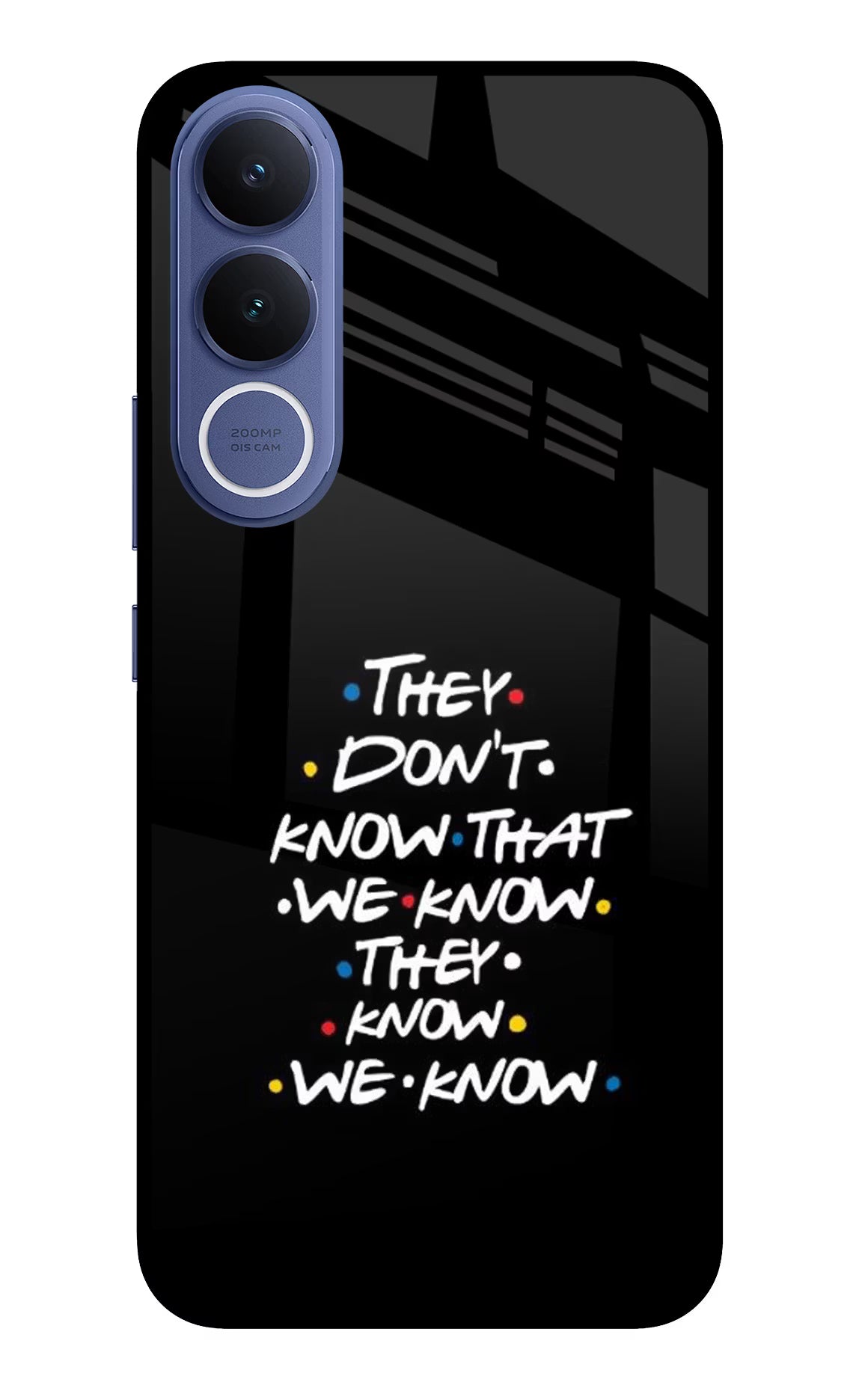 FRIENDS Dialogue Vivo V70 FE 5G Glass Case Back Cover by Casekaro