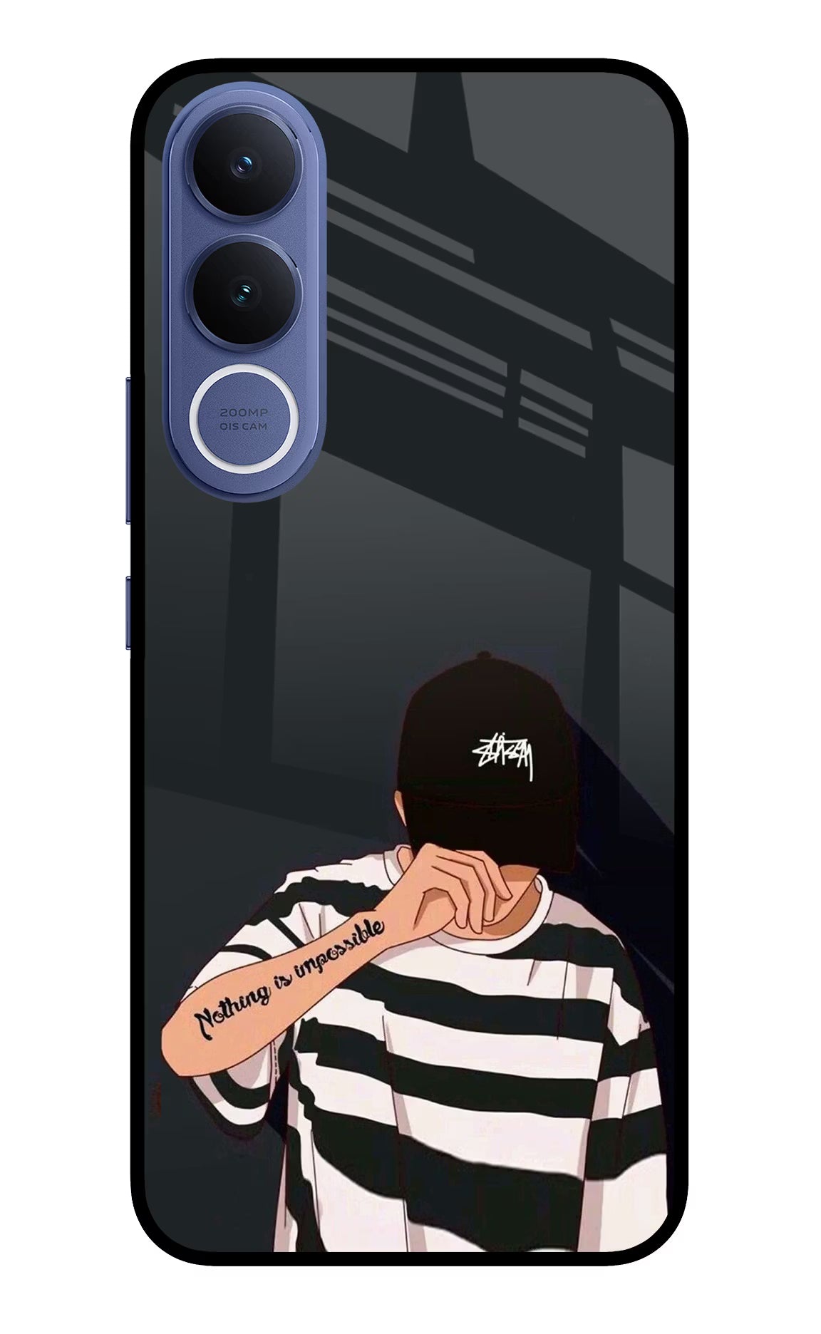 Aesthetic Boy Vivo V70 FE 5G Glass Case Back Cover by Casekaro
