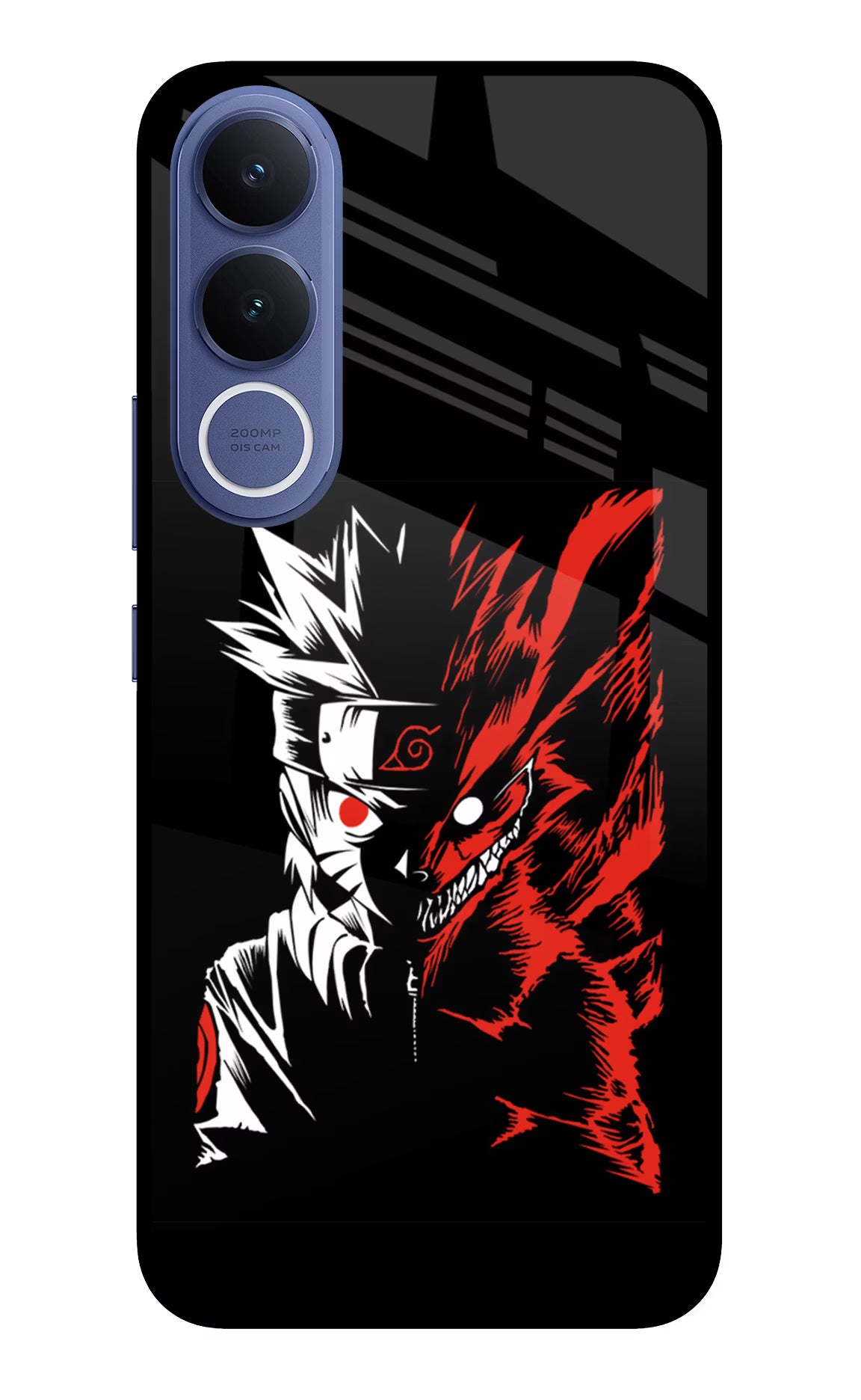 Naruto Two Face Vivo V70 FE 5G Glass Case Back Cover by Casekaro