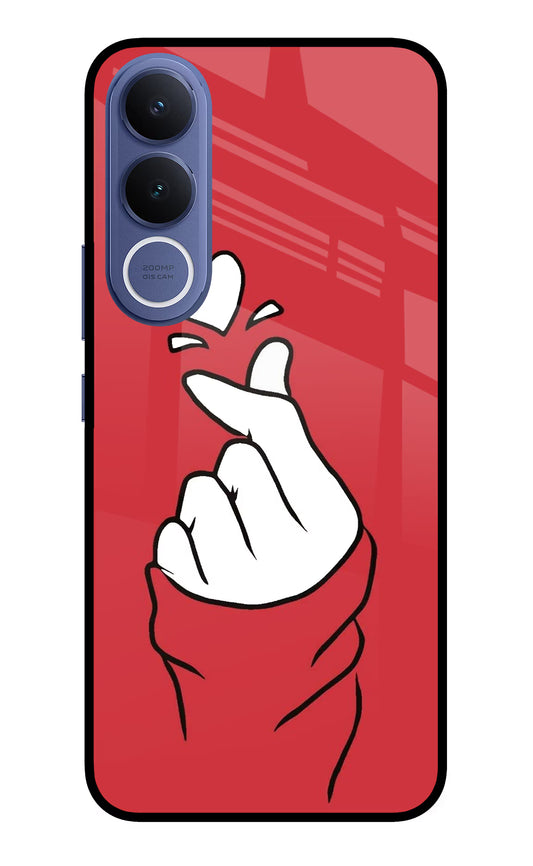 Korean Love Sign Vivo V70 FE 5G Glass Case
