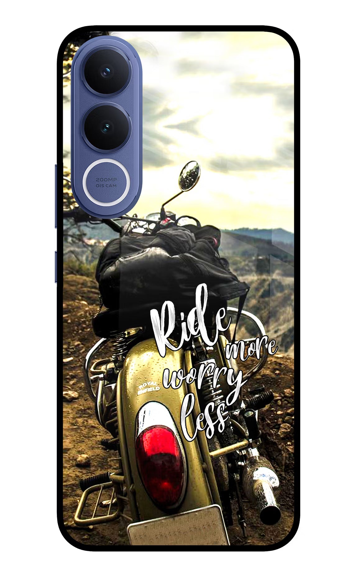 Ride More Worry Less Vivo V70 FE 5G Glass Case