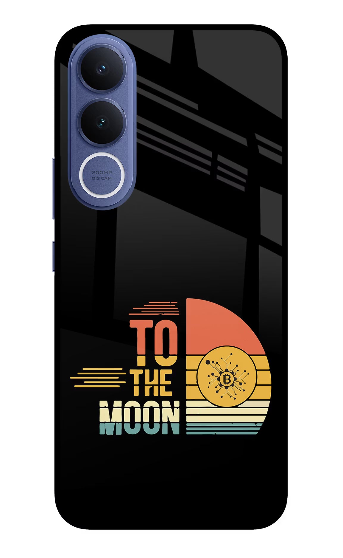 To the Moon Vivo V70 FE 5G Glass Case Back Cover by Casekaro