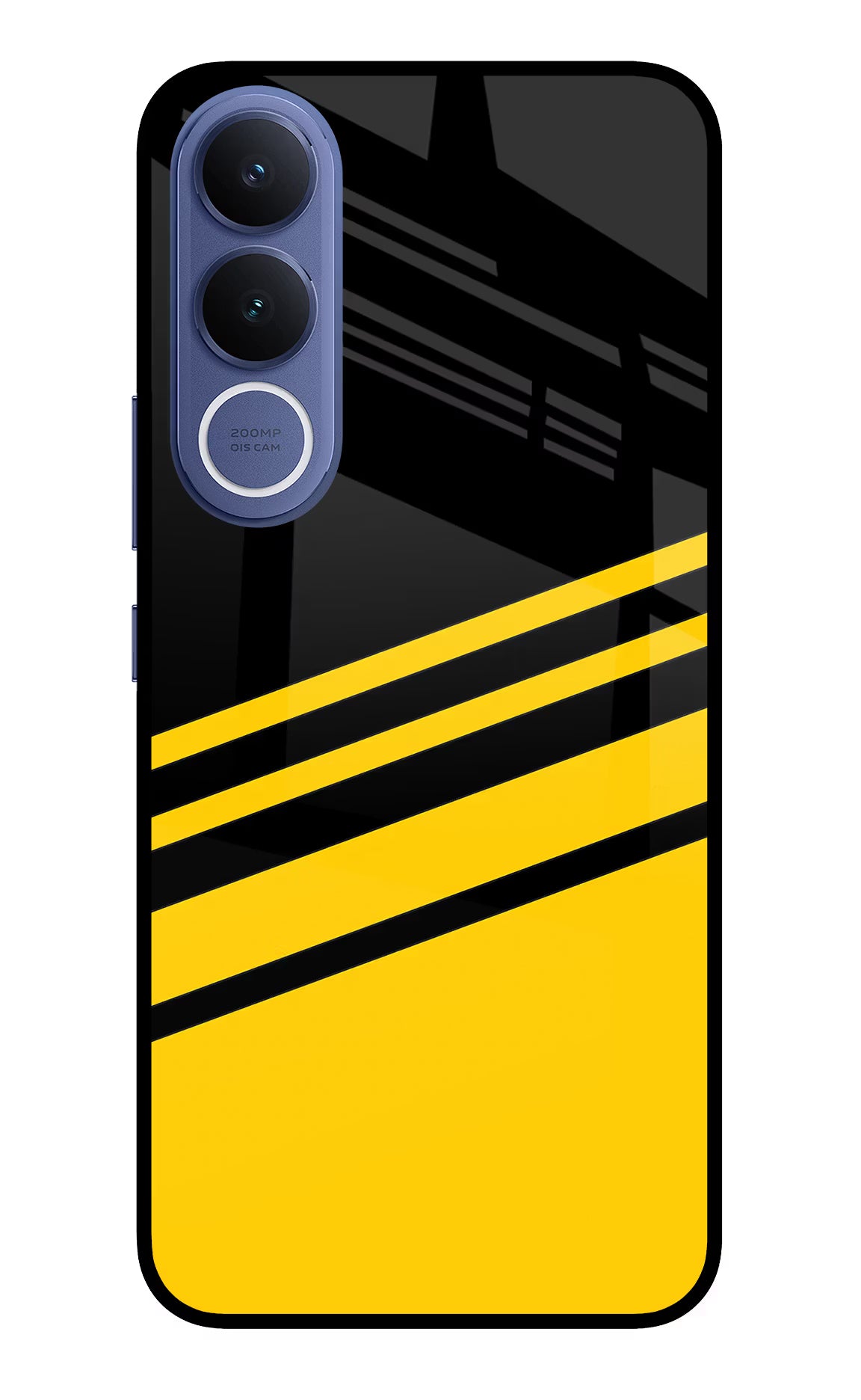 Yellow Shades Vivo V70 FE 5G Glass Case Back Cover by Casekaro