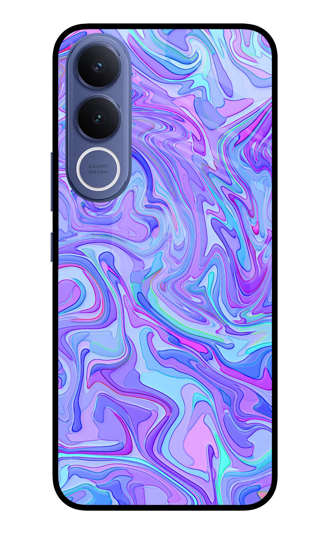 Glitter Vivo V70 FE 5G Glass Case Back Cover by Casekaro