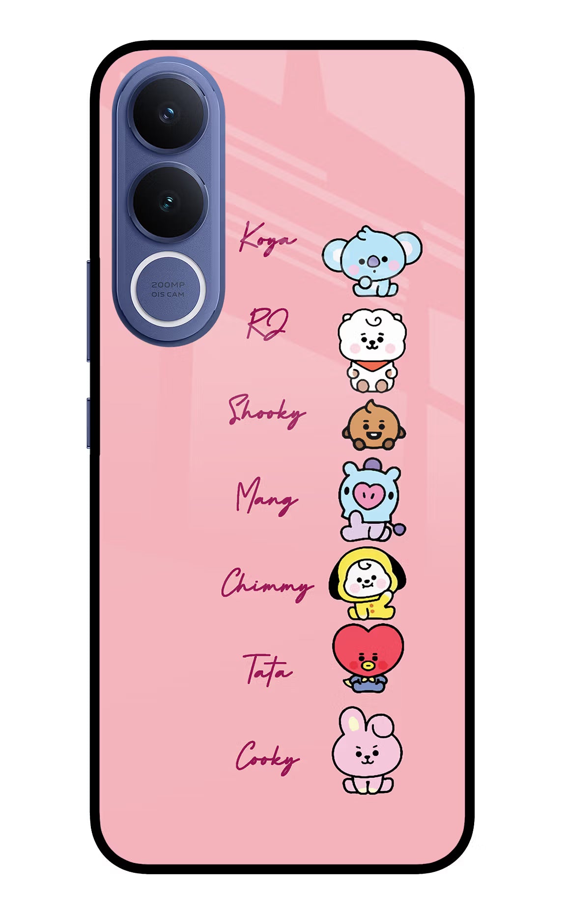 BTS names Vivo V70 FE 5G Glass Case