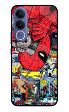 Spider Man Vivo V70 FE 5G Glass Case Back Cover by Casekaro