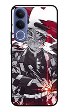 Demon Slayer Vivo V70 FE 5G Glass Case Back Cover by Casekaro
