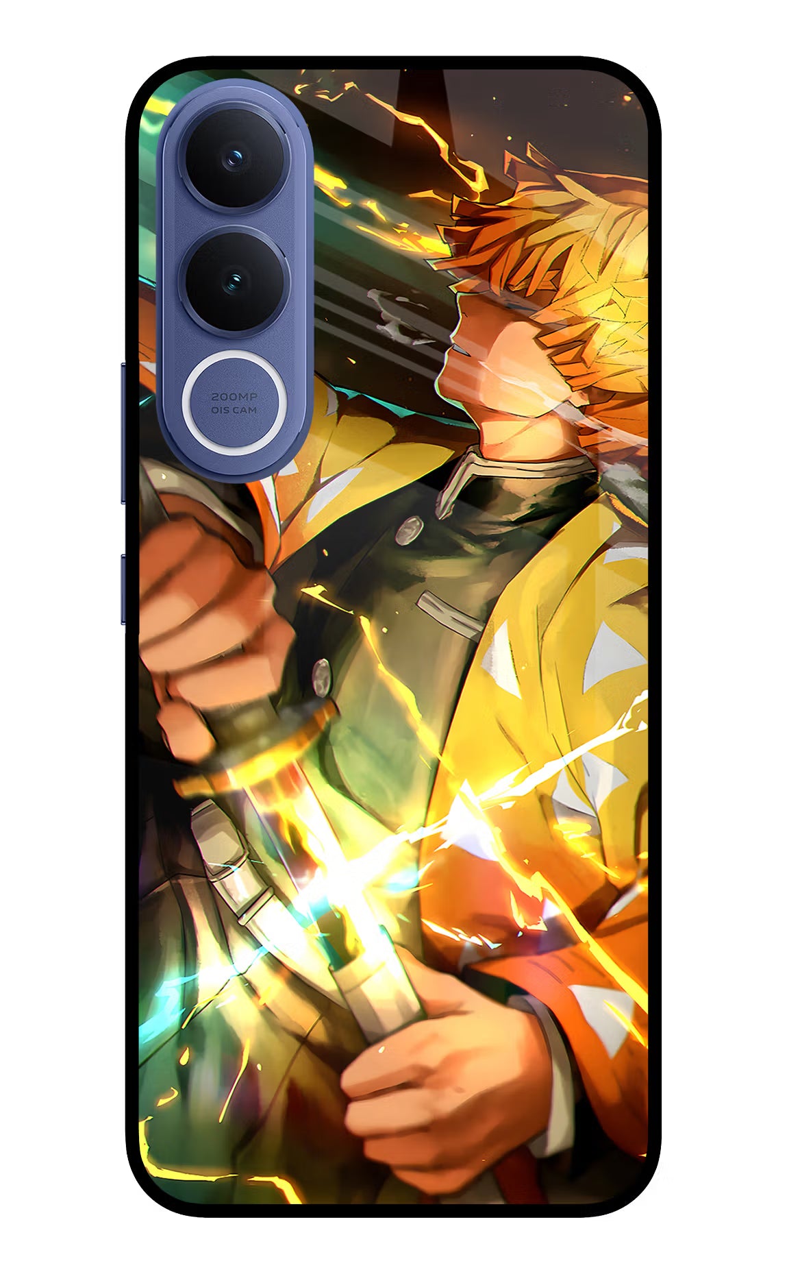 Demon Slayer Vivo V70 FE 5G Glass Case Back Cover by Casekaro