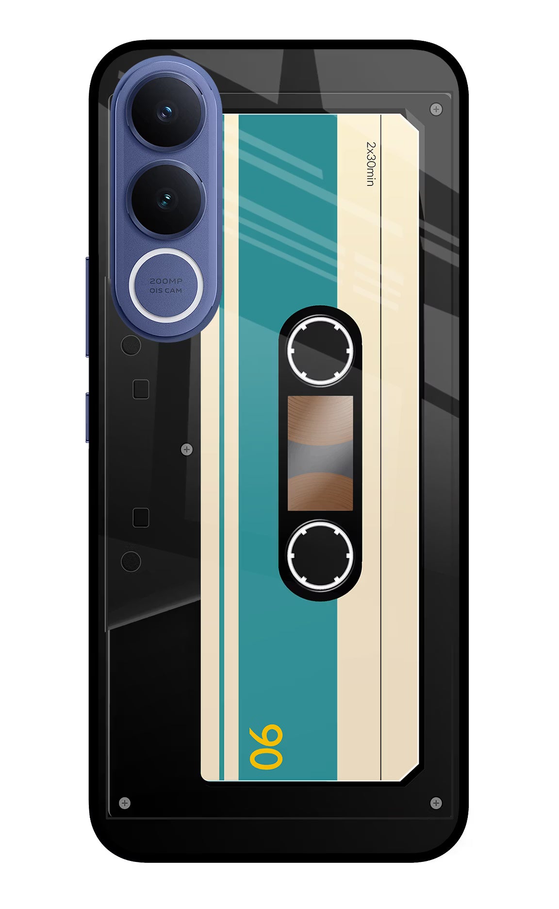 Cassette Vivo V70 FE 5G Glass Case Back Cover by Casekaro