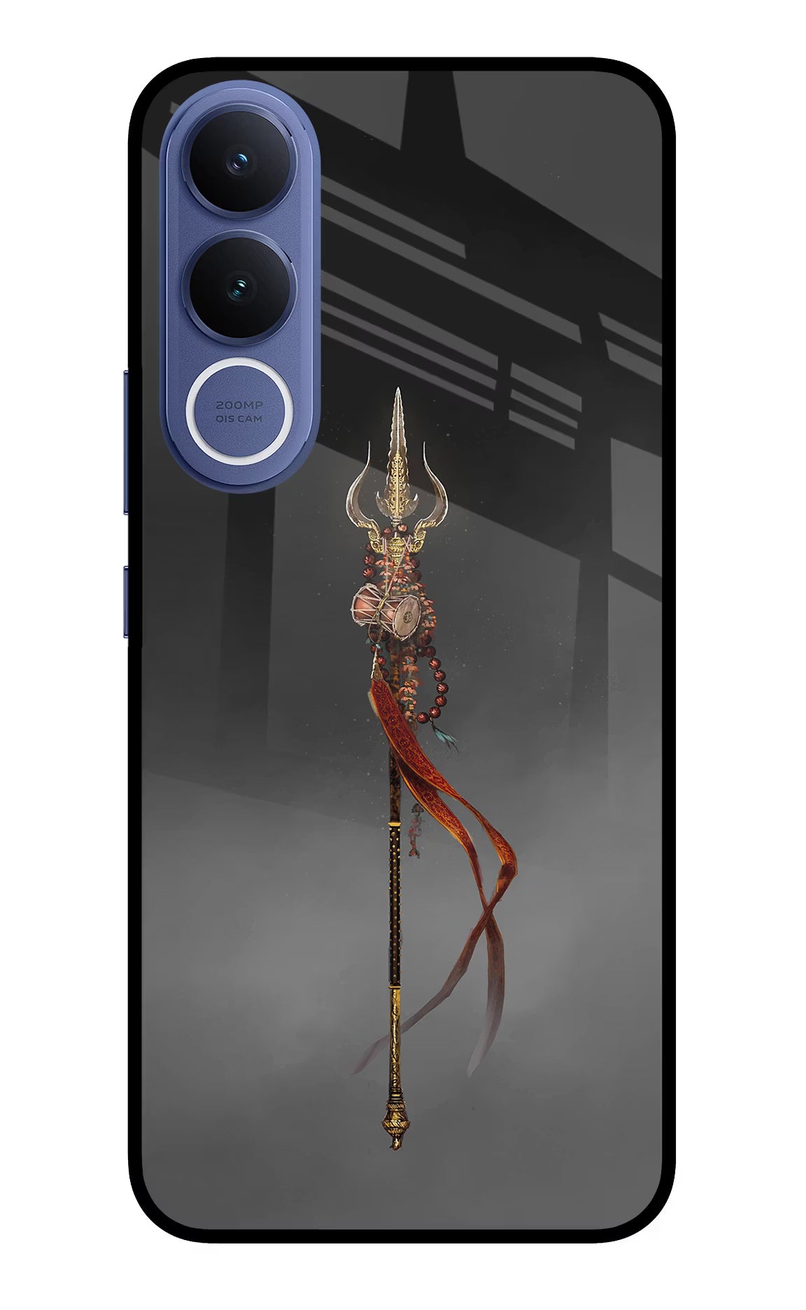 Shiv Trishul Vivo V70 FE 5G Glass Case Back Cover by Casekaro