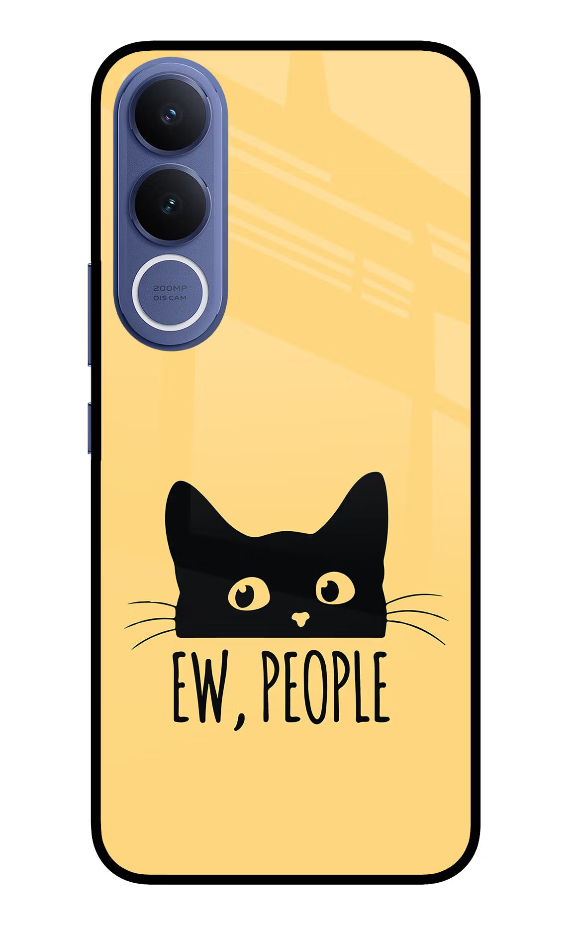 Ew People Catitude Vivo V70 FE 5G Glass Case Back Cover by Casekaro