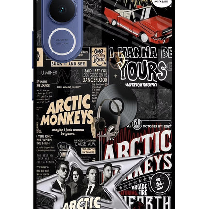 Arctic Monkeys Vivo V70 FE 5G Glass Case Back Cover by Casekaro
