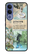 Pisces Zodiac Vivo V70 FE 5G Glass Case Back Cover by Casekaro
