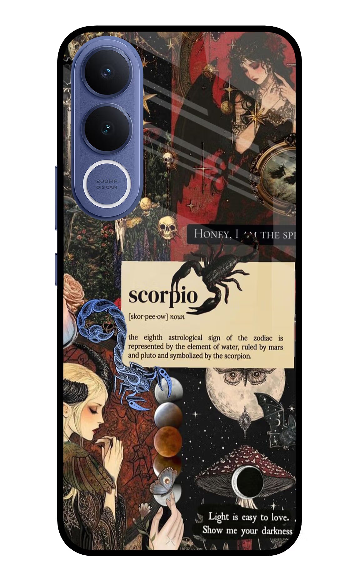 Scorpio Zodiac Vivo V70 FE 5G Glass Case Back Cover by Casekaro