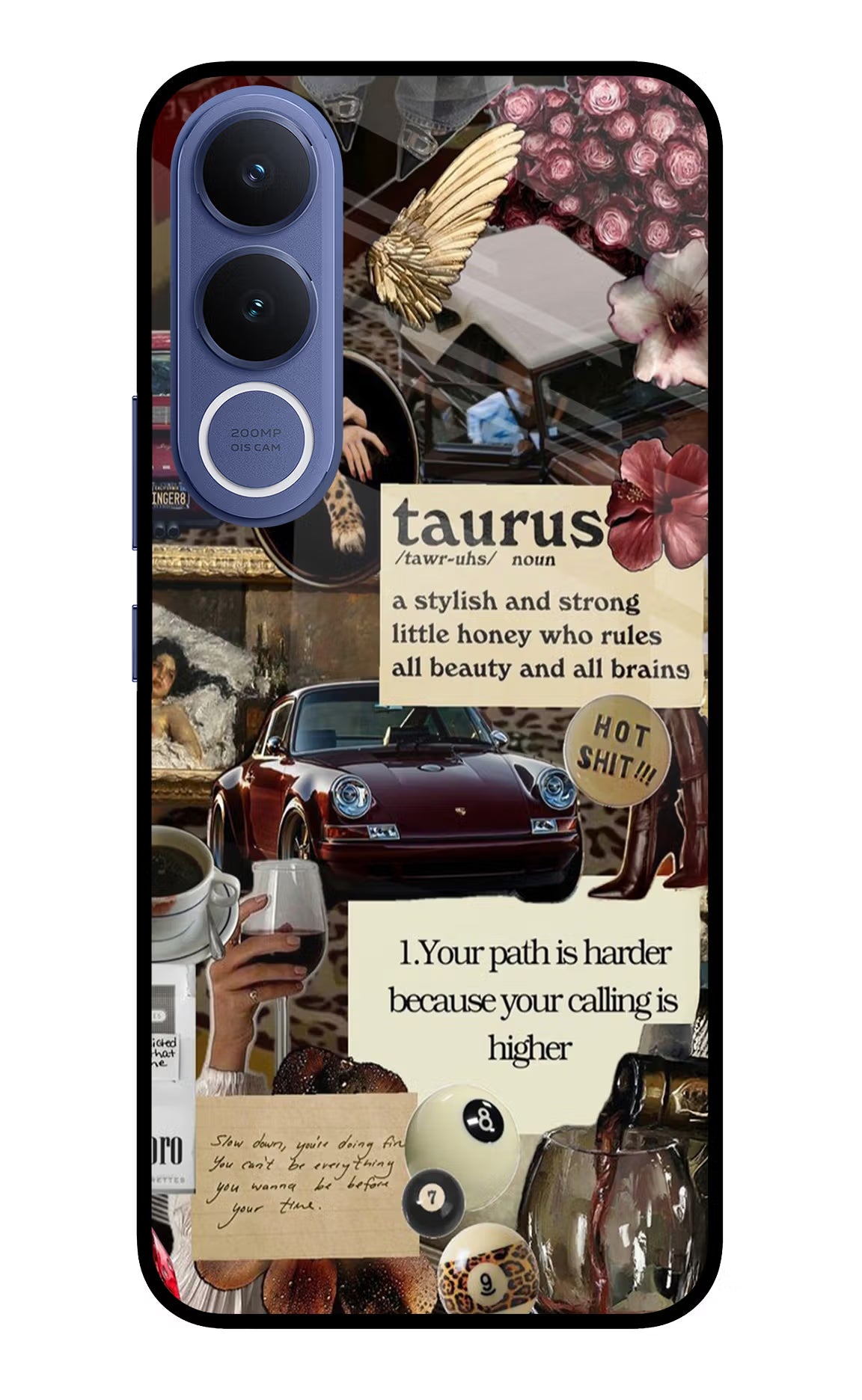 Taurus Zodiac Vivo V70 FE 5G Glass Case