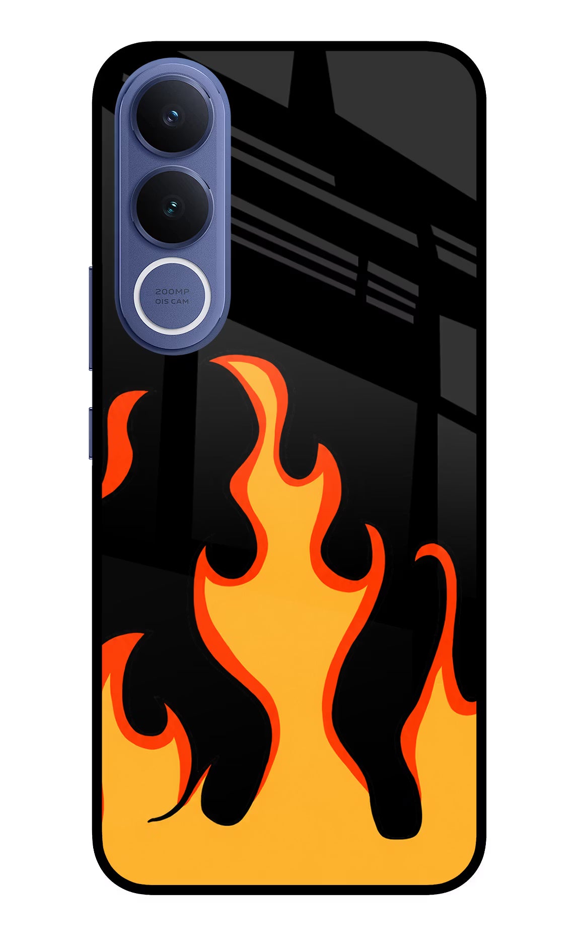 Fired Up – Black Vivo V70 FE 5G Glass Case