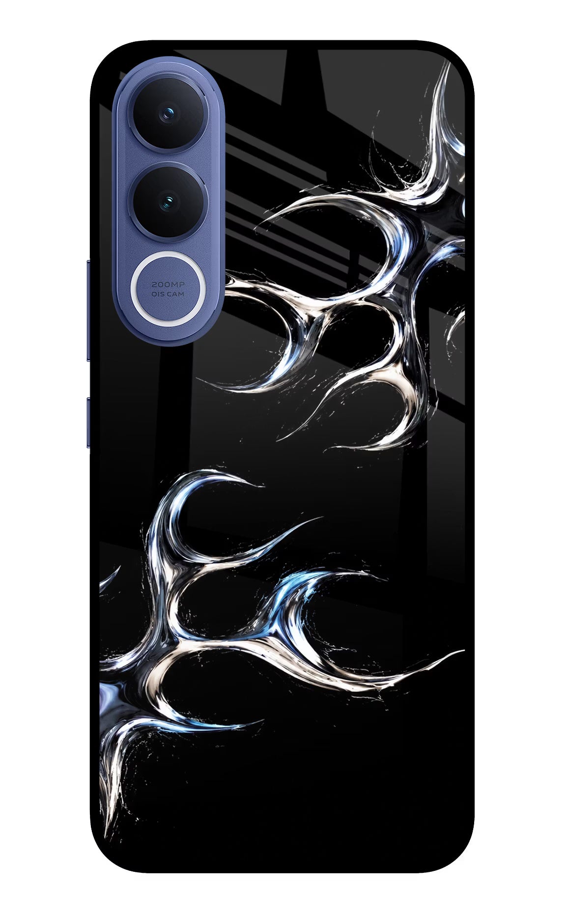 Chrome Tribal Vivo V70 FE 5G Glass Case Back Cover by Casekaro