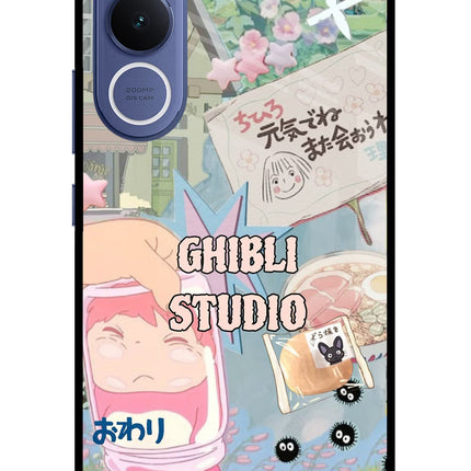 Studio Ghibli Vivo V70 FE 5G Glass Case Back Cover by Casekaro