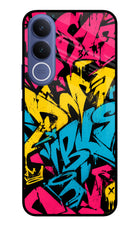 Graffiti Vibe Vivo V70 FE 5G Glass Case Back Cover by Casekaro