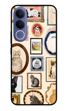 Mirror Cats Vivo V70 FE 5G Glass Case Back Cover by Casekaro