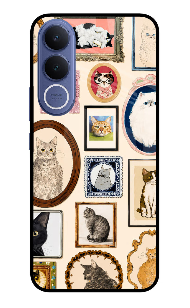Mirror Cats Vivo V70 FE 5G Glass Case Back Cover by Casekaro