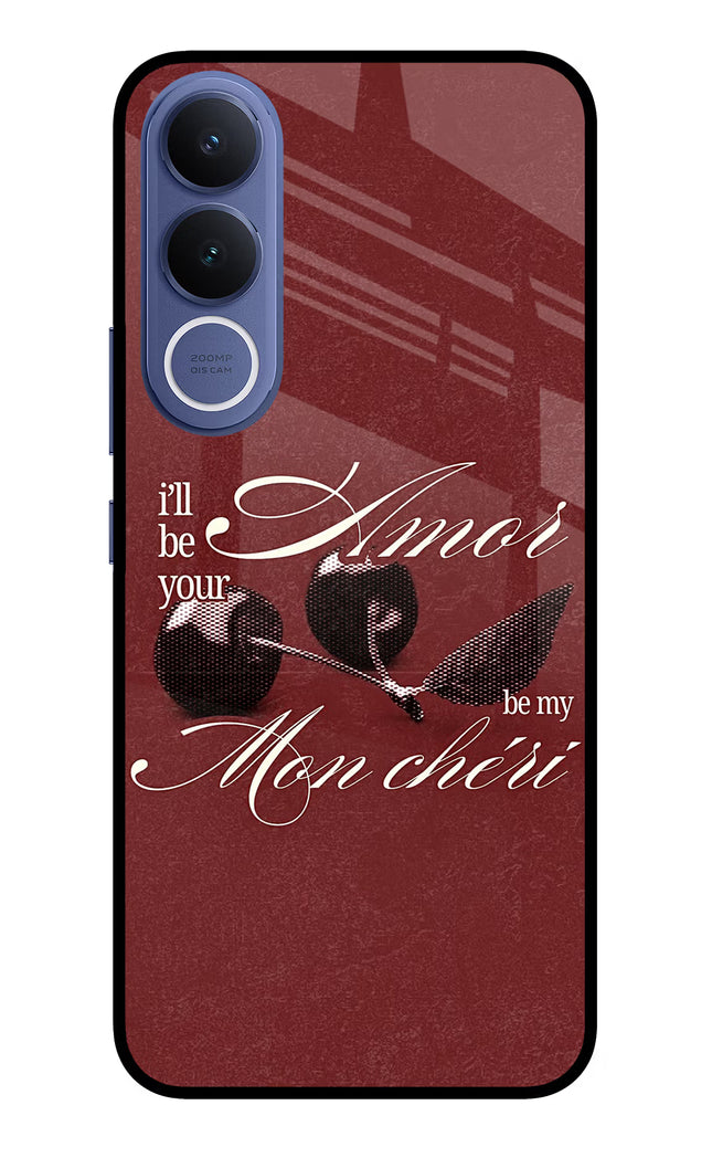 Velvet Cherry Vivo V70 FE 5G Glass Case Back Cover by Casekaro