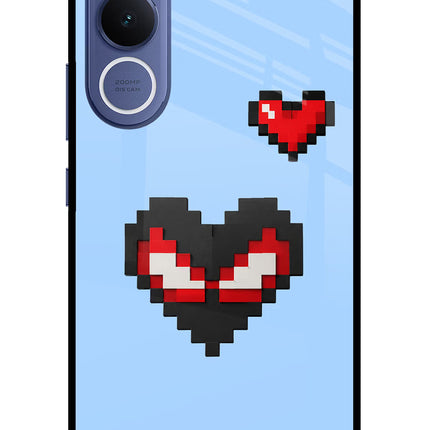 Peter Heart Vivo V70 FE 5G Glass Case Back Cover by Casekaro