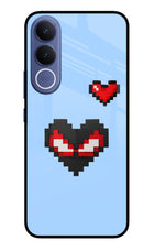 Peter Heart Vivo V70 FE 5G Glass Case Back Cover by Casekaro