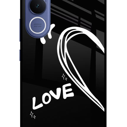 Love Line Vivo V70 FE 5G Glass Case Back Cover by Casekaro