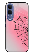 Pink Web Vivo V70 FE 5G Glass Case Back Cover by Casekaro