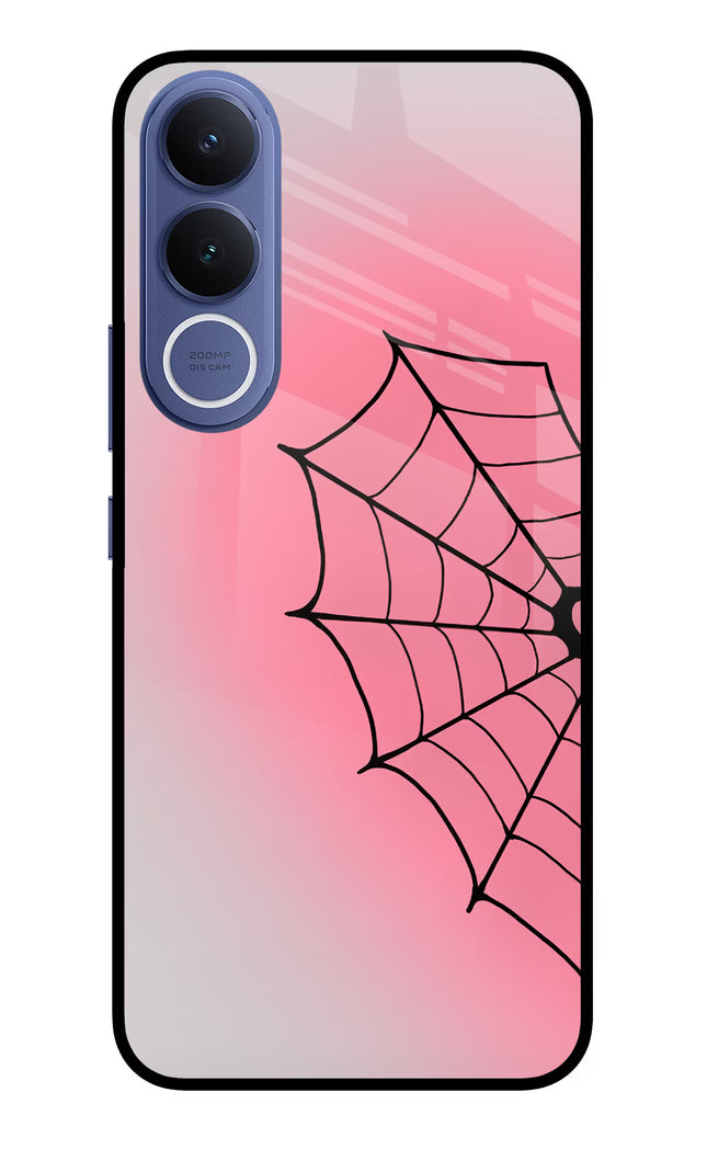 Pink Web Vivo V70 FE 5G Glass Case Back Cover by Casekaro