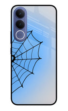 Blue Web Vivo V70 FE 5G Glass Case Back Cover by Casekaro