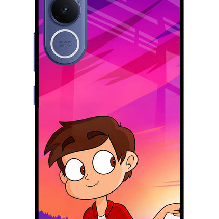 Marco Sunset Vivo V70 FE 5G Glass Case Back Cover by Casekaro