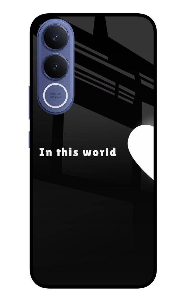 This World Vivo V70 FE 5G Glass Case Back Cover by Casekaro