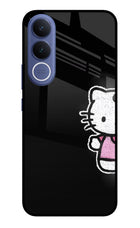 Kitty Charm Vivo V70 FE 5G Glass Case Back Cover by Casekaro