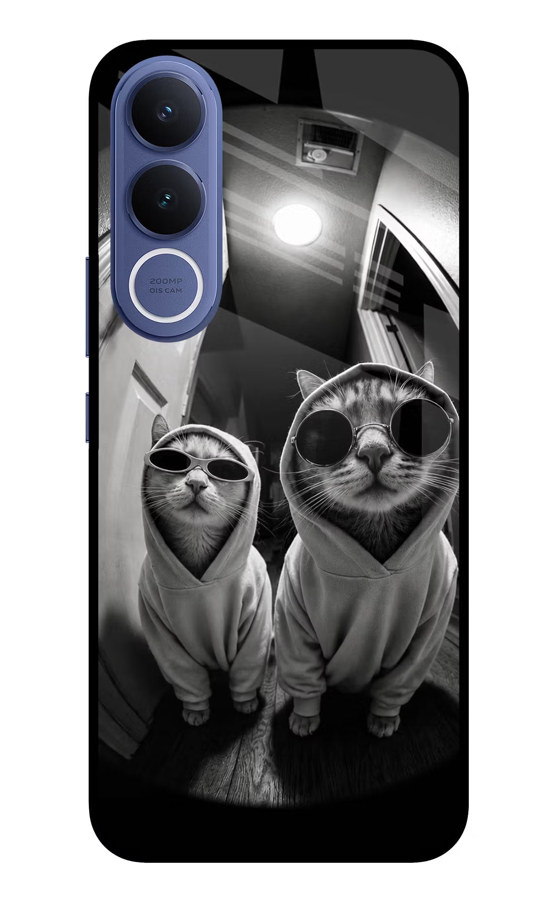 Hood Cats Vivo V70 FE 5G Glass Case