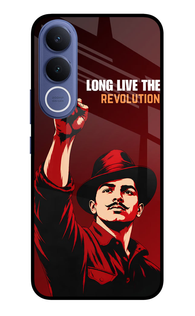 Bhagat Singh Revolution Vivo V70 FE 5G Glass Case Back Cover by Casekaro