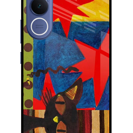 Pop Cat Vivo V70 FE 5G Glass Case