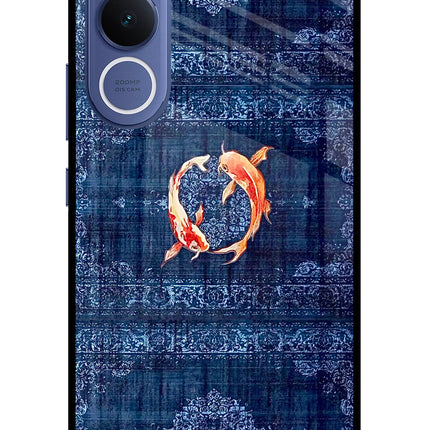 Koi Blue Vivo V70 FE 5G Glass Case