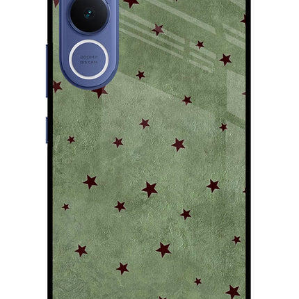 Green Stars Vivo V70 FE 5G Glass Case