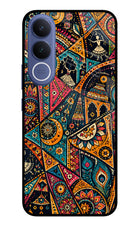 Folk Print Vivo V70 FE 5G Glass Case