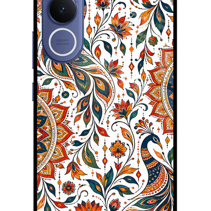 White Mayura Vivo V70 FE 5G Glass Case