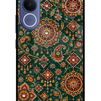 Green Pataka Vivo V70 FE 5G Glass Case