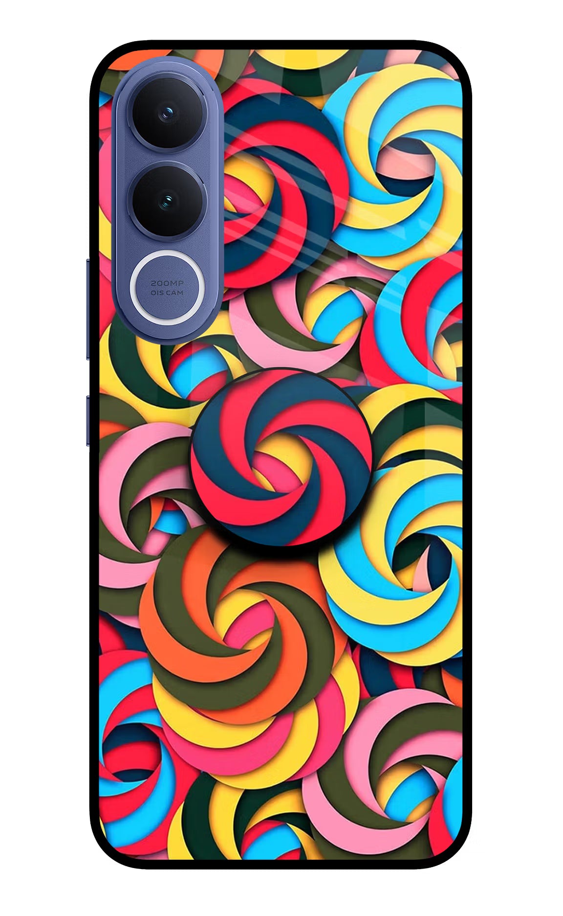 Spiral Pattern Vivo V70 FE 5G Pop Case by Casekaro