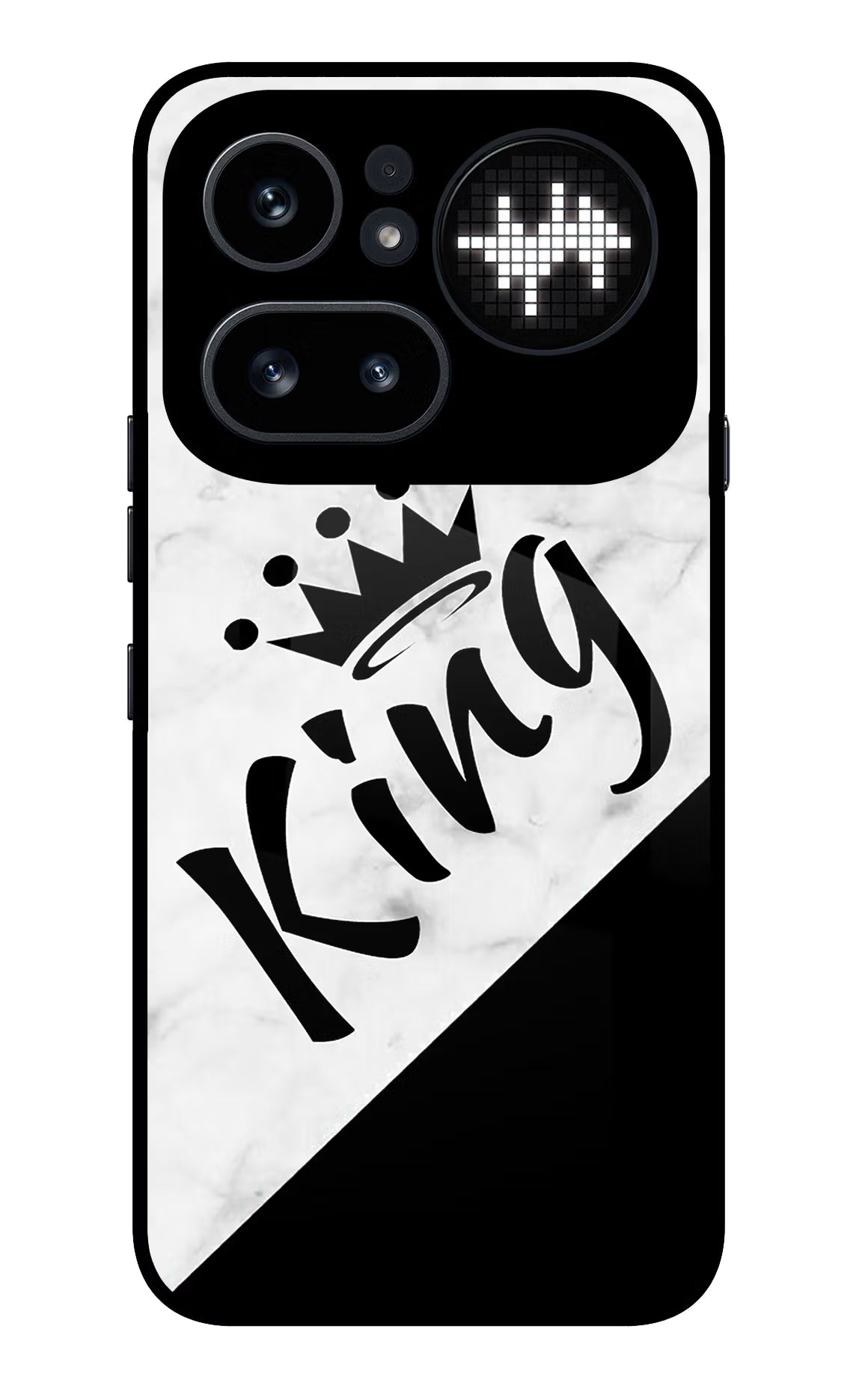 King Nothing Phone 4a Pro Glass Case Back Cover by Casekaro