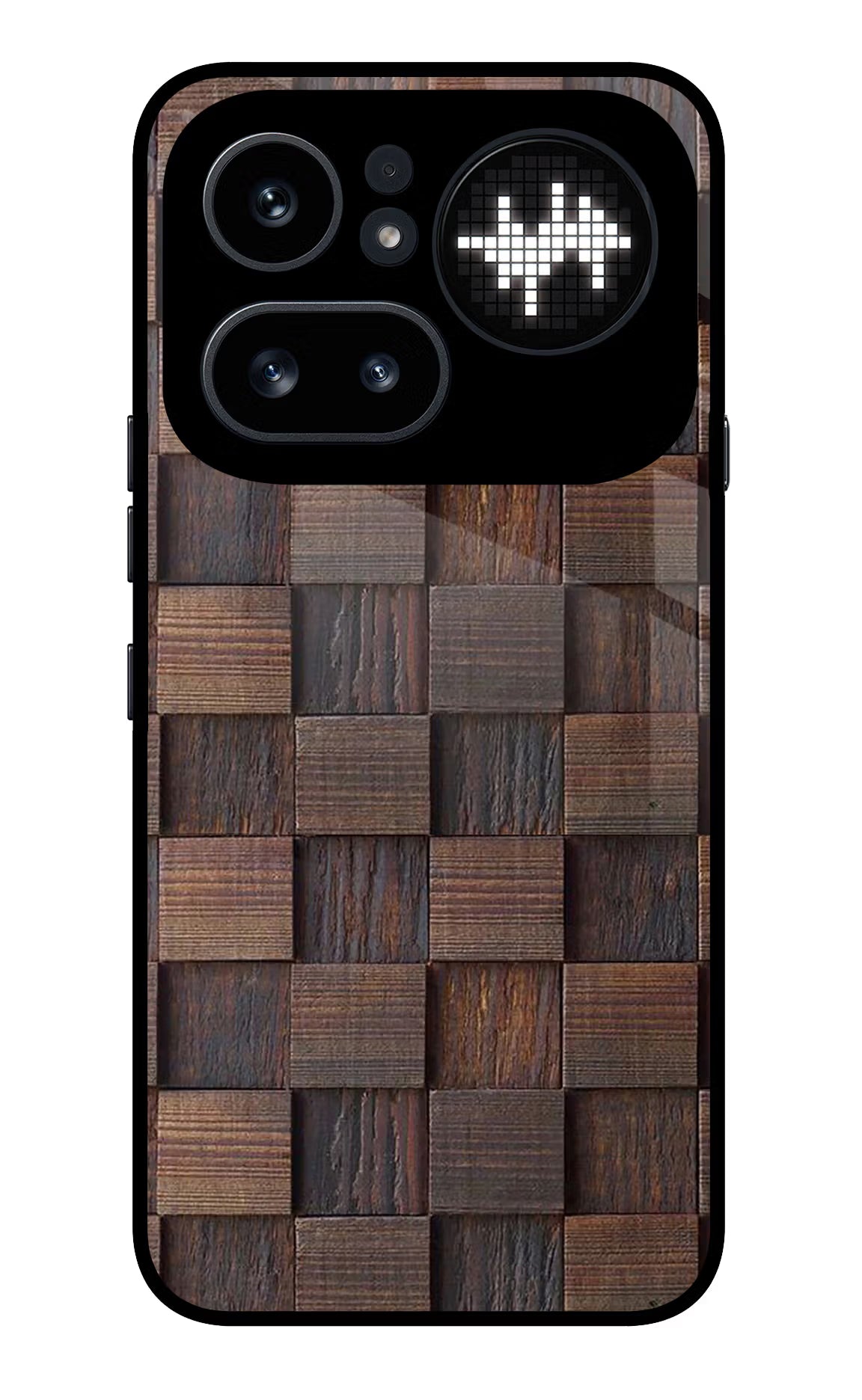 Wooden Cube Design Nothing Phone 4a Pro Glass Case Back Cover by Casekaro