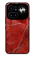 Red Marble Design Nothing Phone 4a Pro Glass Case