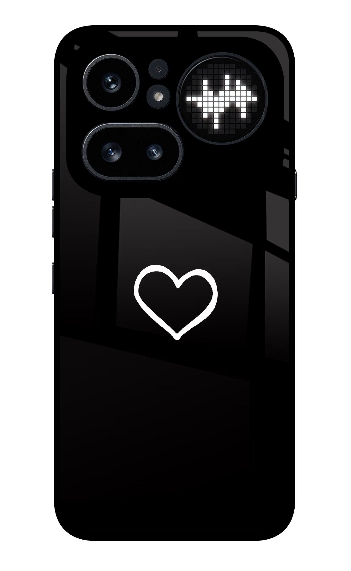 Heart Nothing Phone 4a Pro Glass Case Back Cover by Casekaro