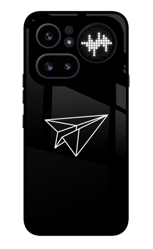 Paper Plane White Nothing Phone 4a Pro Glass Case