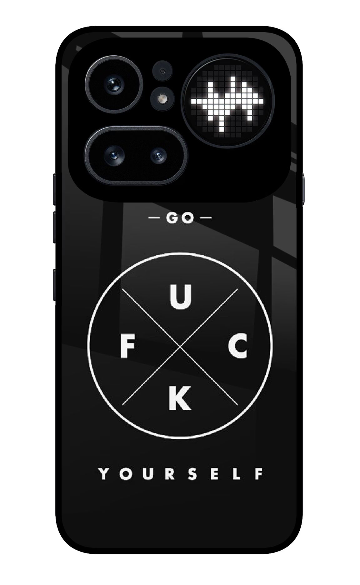 Go Fuck Yourself Nothing Phone 4a Pro Glass Case Back Cover by Casekaro